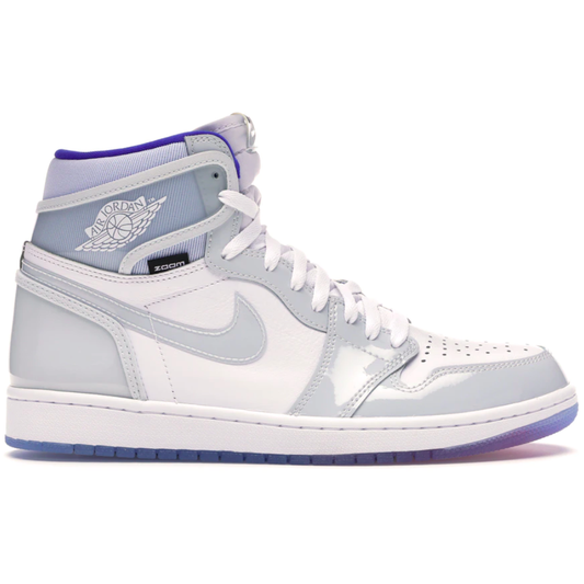 Jordan 1 Retro High Zoom White Racer Blue by Jordan's in Shoes. Available at KershKicks for £450.00. A must-have for fans of Jordan's looking to elevate their style with this Shoes.