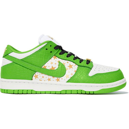 Nike SB Dunk Low Supreme Stars Mean Green (2021) by Nike in Shoes. Available at KershKicks for £850.00. A must-have for fans of Nike looking to elevate their style with this Shoes.