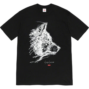 Supreme Yohji Yamamoto Scribble Wolf Tee Black | Supreme | KershKicks