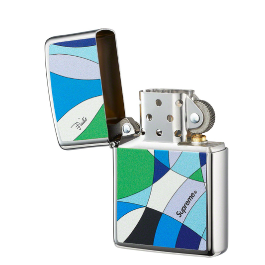 Supreme Emilio Pucci Zippo Blue by Supreme in Clothing Accessories. Available at KershKicks for £95.00. A must-have for fans of Supreme looking to elevate their style with this Accessories.