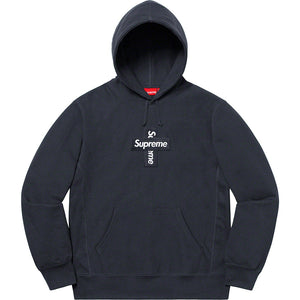 Supreme Cross Box Logo Hooded Sweatshirt Navy | Supreme | KershKicks