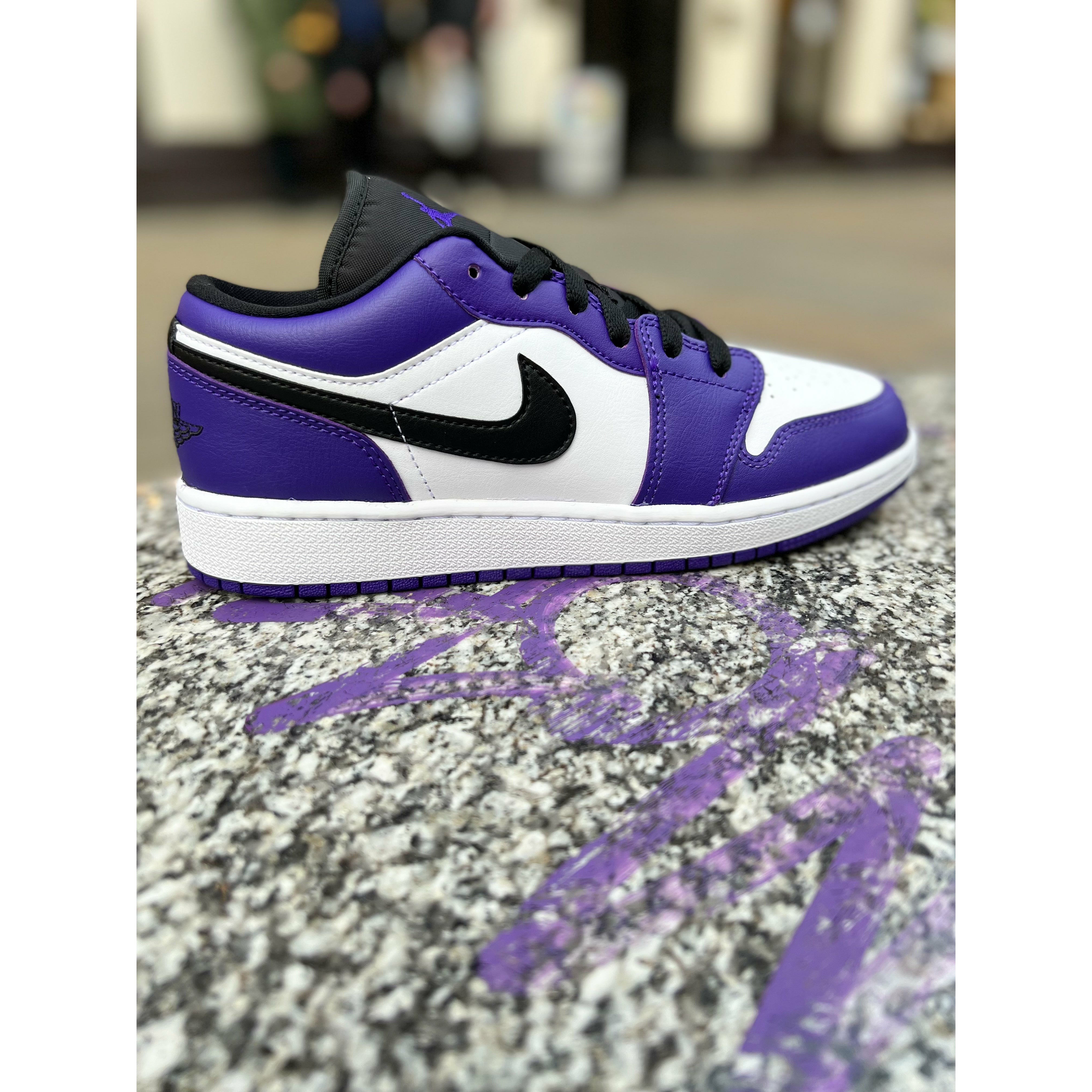 Jordan 1 Low Court Purple White