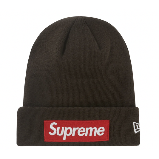 Supreme New Era Box Logo Beanie (FW22) Brown by Supreme in Hats. Available at KershKicks for £90.00. A must-have for fans of Supreme looking to elevate their style with this Hats.