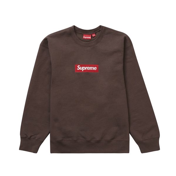 Supreme Box Logo Crewneck (FW22) Brown | Supreme | KershKicks