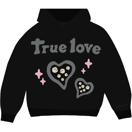 Broken Planet Market True Love Hoodie Midnight Black by Broken Planet Market in Clothing. Available at KershKicks for £225.00. A must-have for fans of Broken Planet Market looking to elevate their style with this Hoodie.