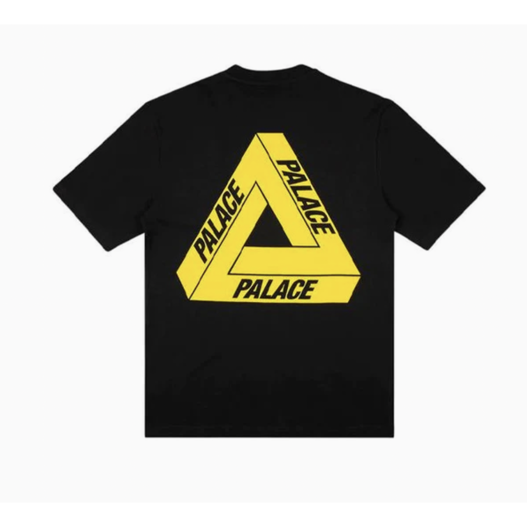 PALACE Tri-To-Help limited Yellow Triangle Short Sleeve Unisex Black by Palace from £75.00