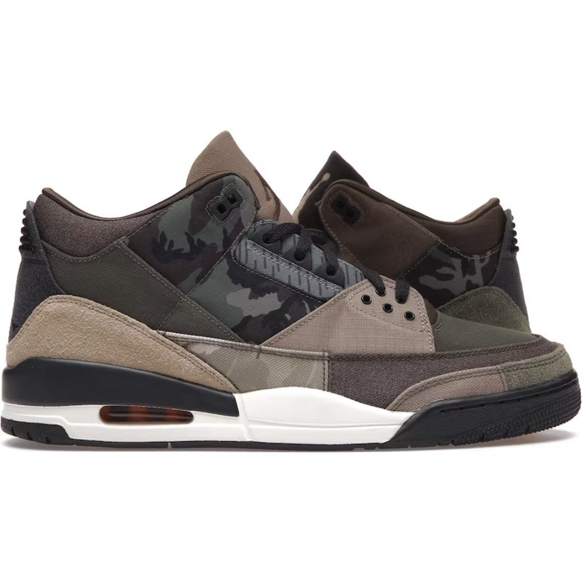 Jordan 3 Retro Patchwork Camo by Jordan's in Shoes. Available at KershKicks for £250.00. A must-have for fans of Jordan's looking to elevate their style with this Shoes.