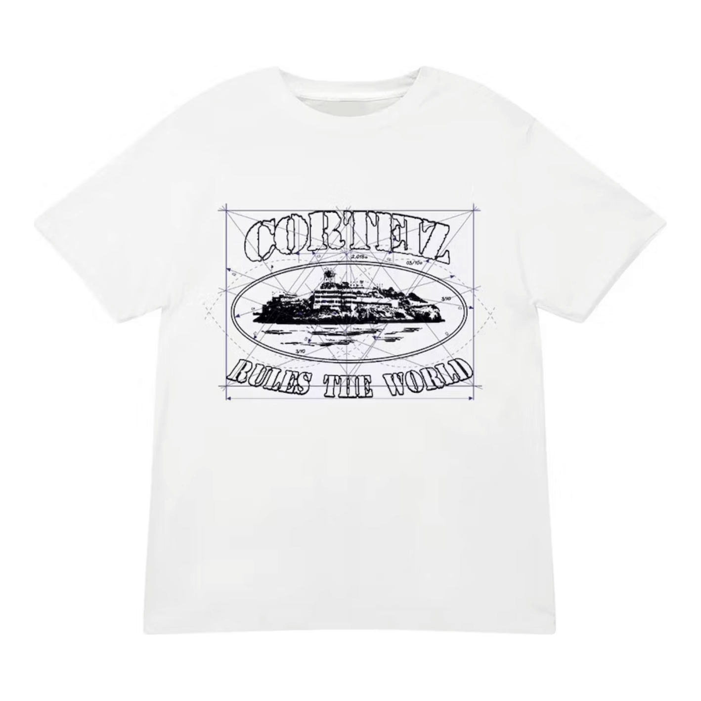 Corteiz Math Alcatraz Tee White by Corteiz from £76.99