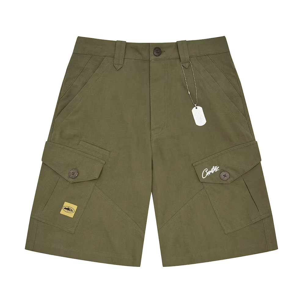 Corteiz Storm Cargo Shorts Khaki by Corteiz from £144.99