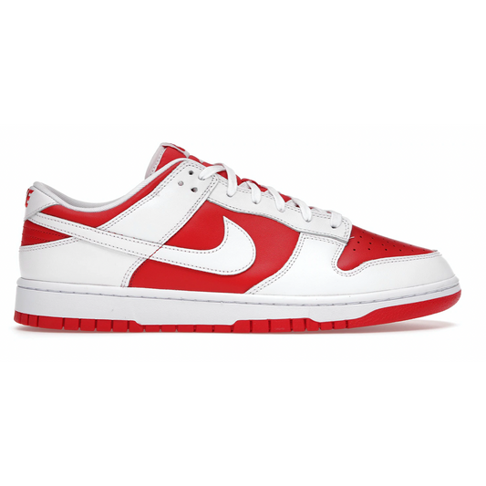 Nike Dunk Low Championship Red (2021) by Nike in Shoes. Available at KershKicks for £135.00. A must-have for fans of Nike looking to elevate their style with this Shoes.