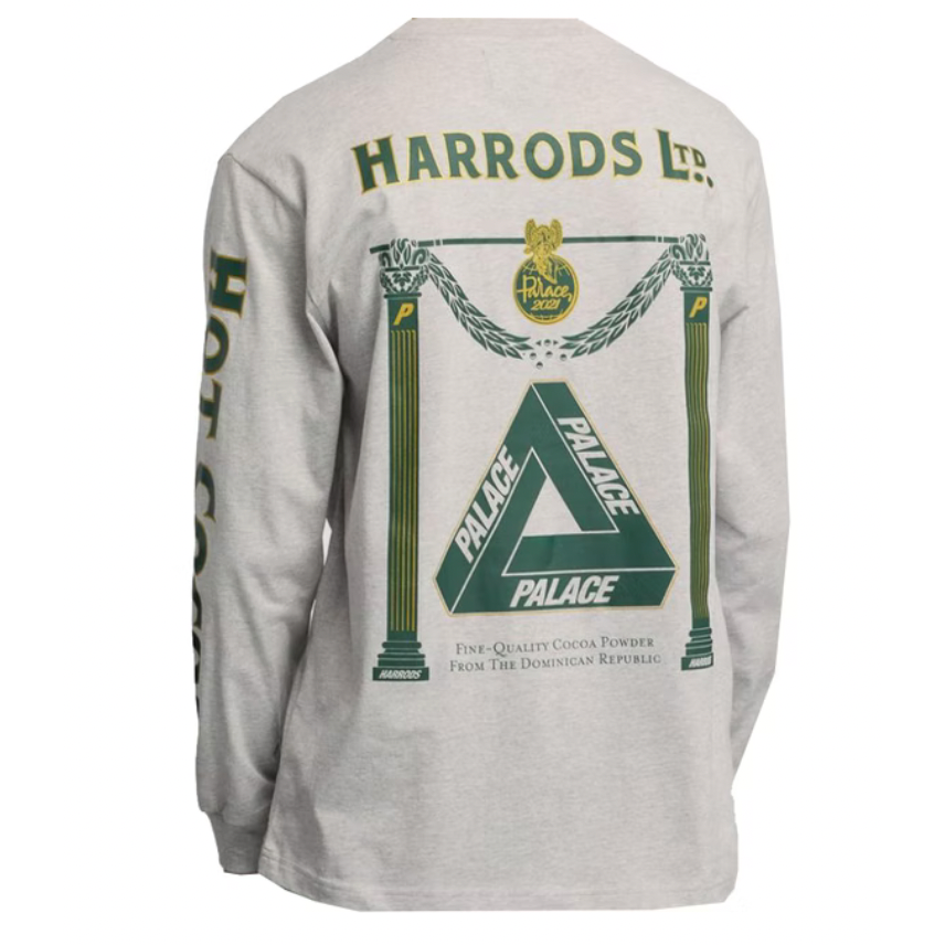 Palace x Harrods L/S T-shirt - Grey by Palace from £82.99
