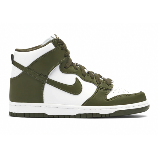 Nike Dunk High Khaki 'GS' by Nike in Shoes. Available at KershKicks for £115.00. A must-have for fans of Nike looking to elevate their style with this Shoes.