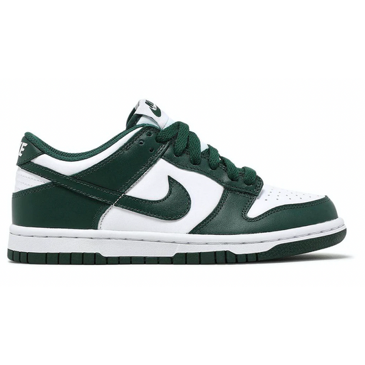 Nike Dunk Low Michigan State (GS) by Nike in Shoes. Available at KershKicks for £135.00. A must-have for fans of Nike looking to elevate their style with this Shoes.