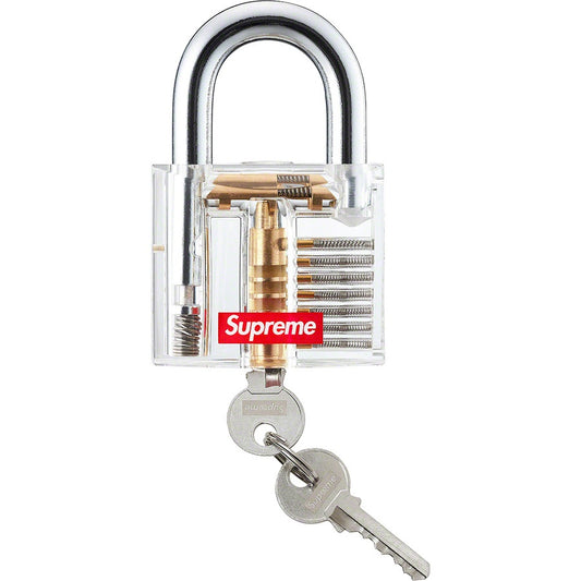 Supreme Transparent Lock by Supreme in Clothing Accessories. Available at KershKicks for £45.00. A must-have for fans of Supreme looking to elevate their style with this Accessories.