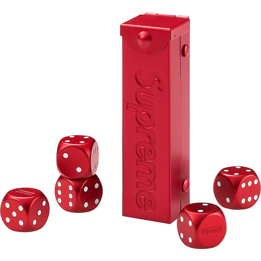 Supreme Aluminum Dice Set Red by Supreme in Clothing Accessories. Available at KershKicks for £75.00. A must-have for fans of Supreme looking to elevate their style with this Accessories.