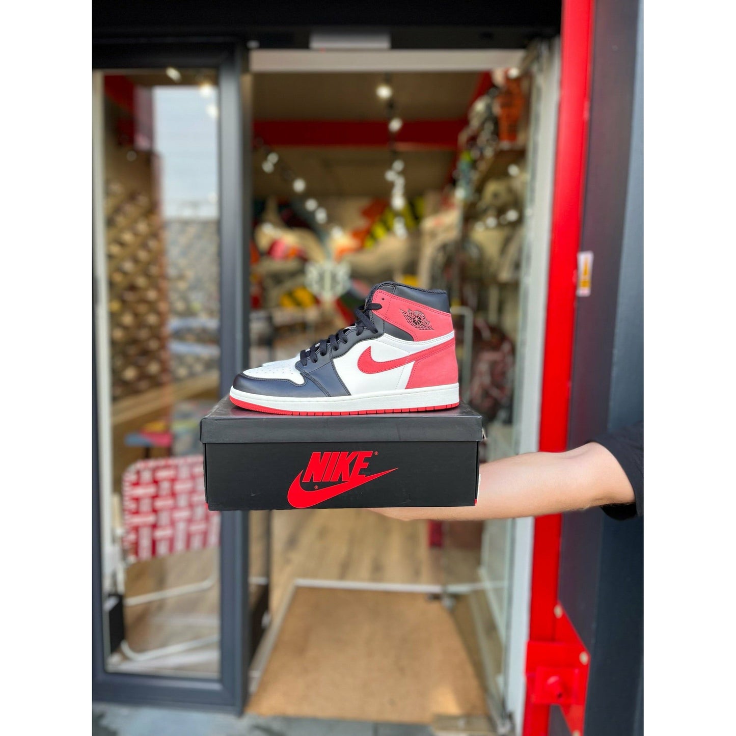 Jordan 1 Retro High Track Red by Jordan's in Shoes. Available at KershKicks for £425.00. A must-have for fans of Jordan's looking to elevate their style with this Shoes.