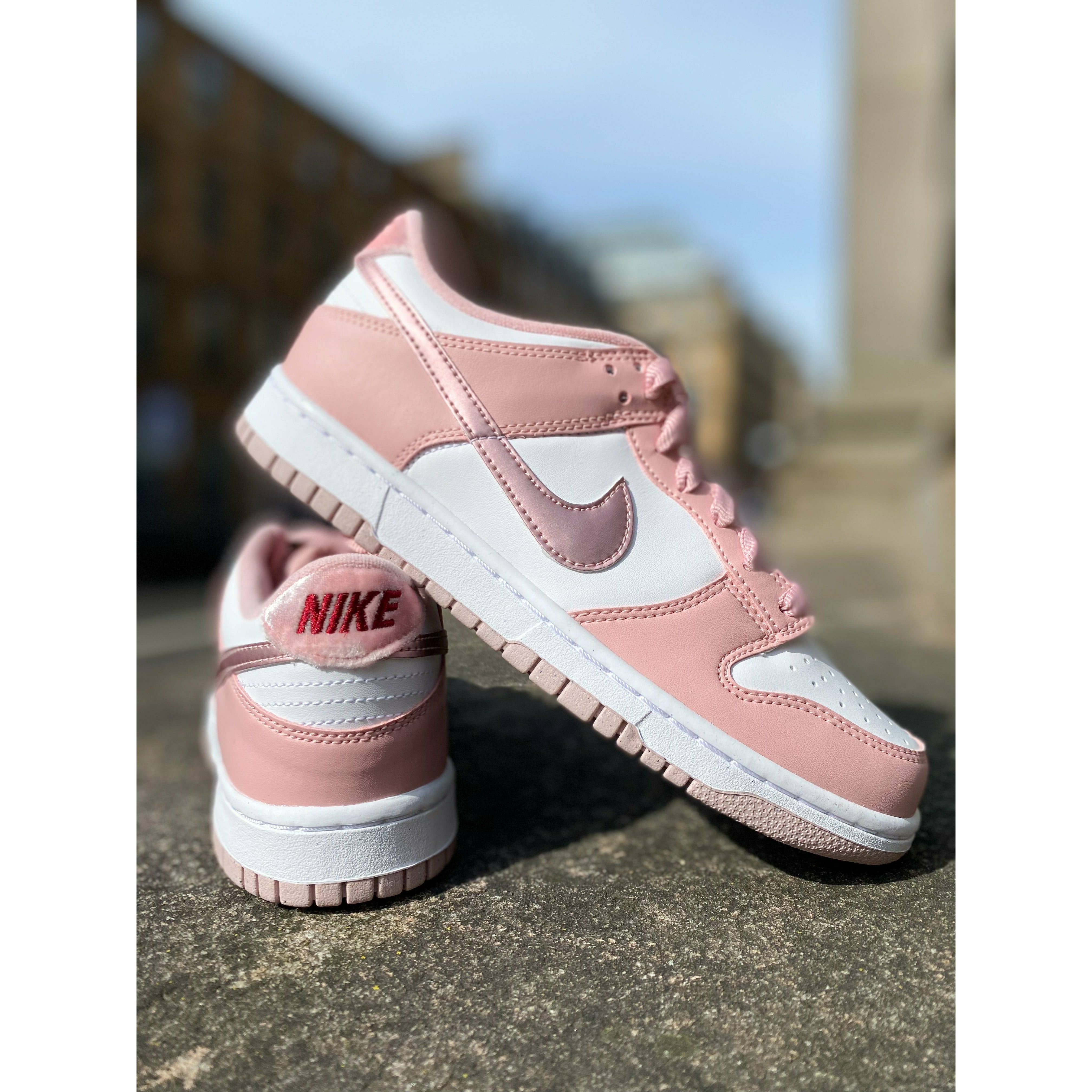 Pink on sale velvet nikes