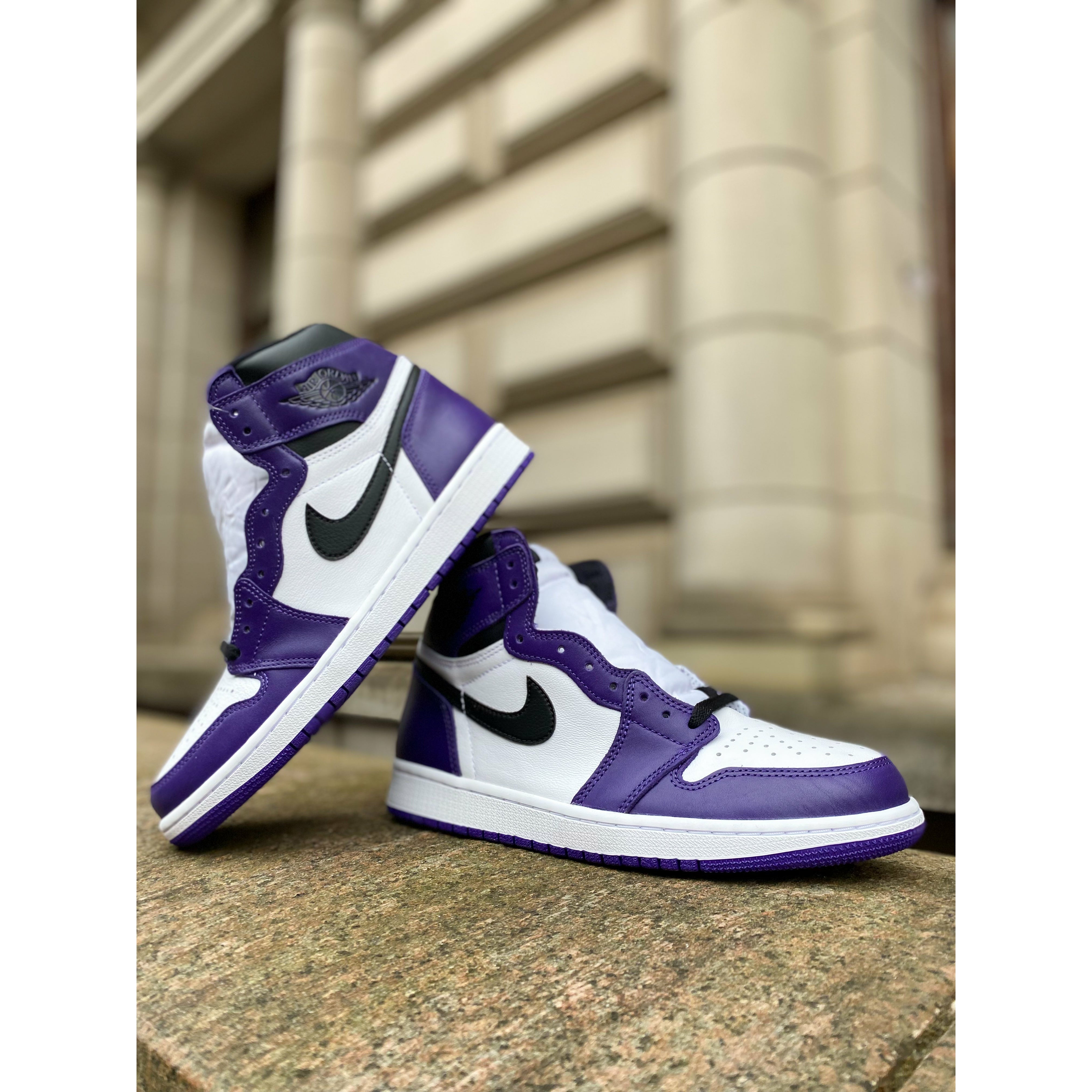 Jordan 1 Retro High Court Purple White | Jordan's | KershKicks