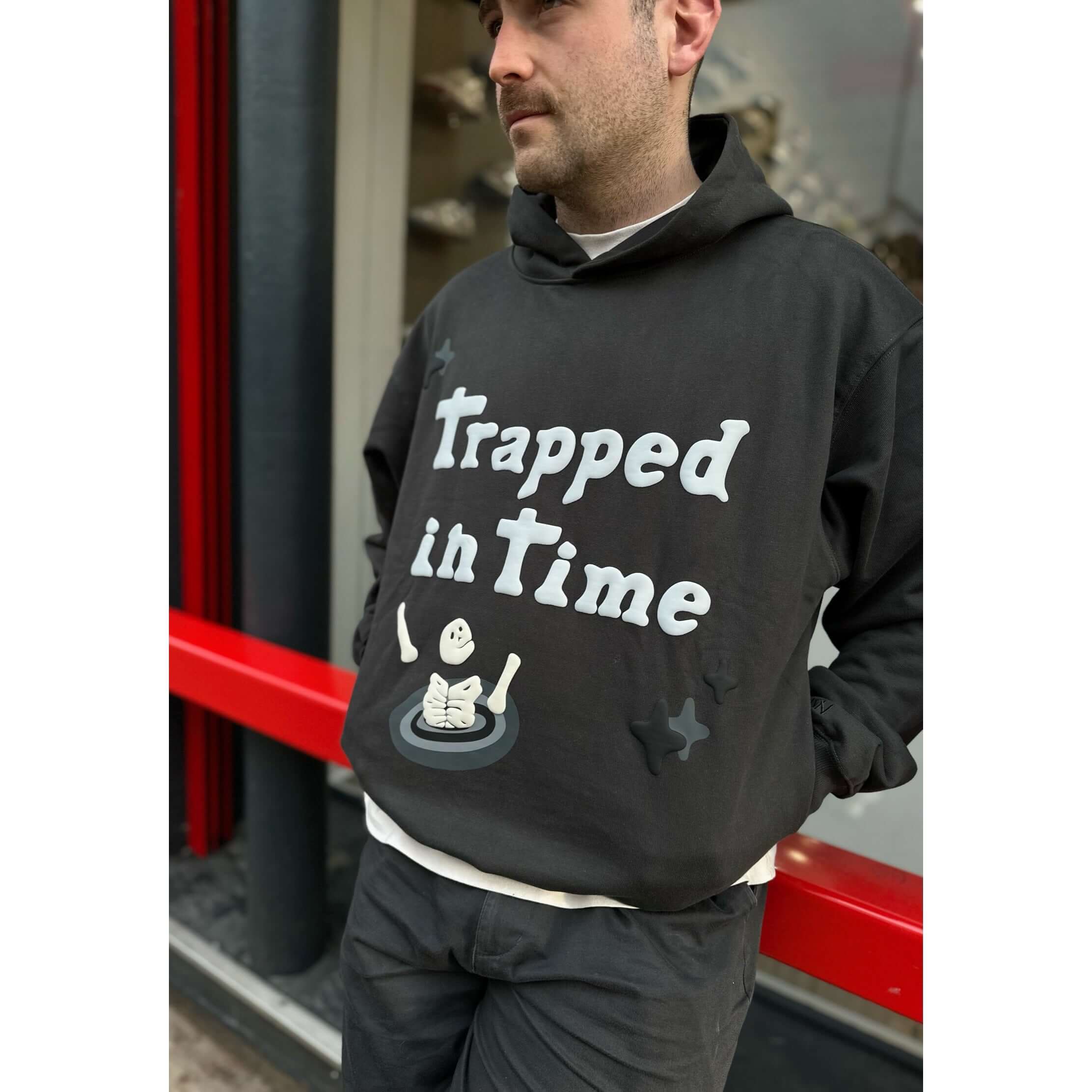 Broken Planet Market Trapped In Time Hoodie Soot Black | Broken Planet ...